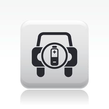 Vector illustration of single isolated car battery icon