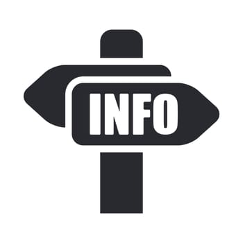 Vector illustration of single isolated info cartel icon
