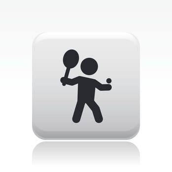 Vector illustration of single isolated tennis icon