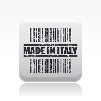 Vector illustration of single isolated made in Italy icon