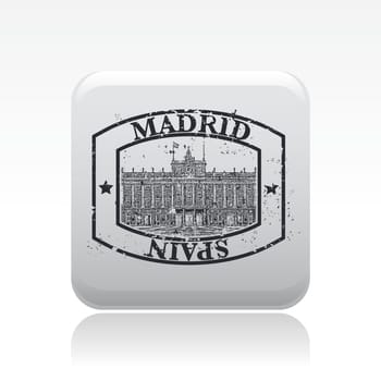 Vector illustration of single isolated Madrid icon