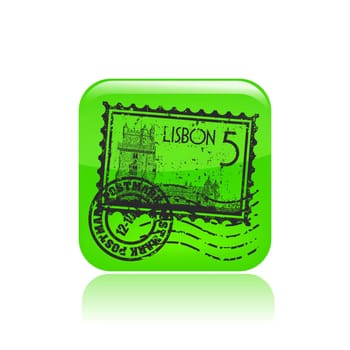 Vector illustration of single isolated Lisbon icon