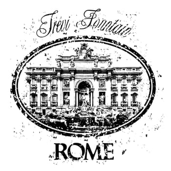 Vector illustration of single isolated Rome icon