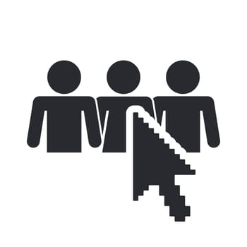 Vector illustration of single isolated social network icon