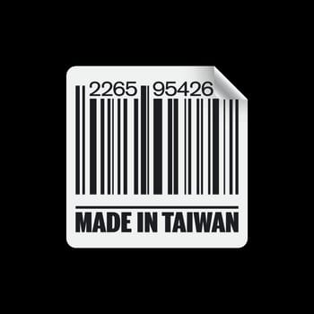 Vector illustration of single isolated made in Taiwan icon