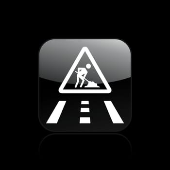 Vector illustration of single isolated work in progress icon