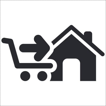 Vector illustration of single isolated buy icon