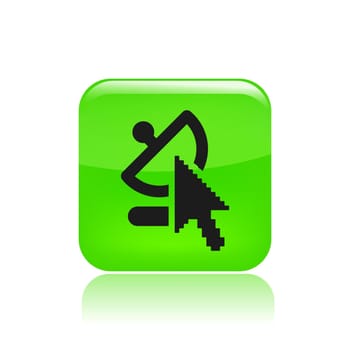 Vector illustration of single isolated web antenna icon