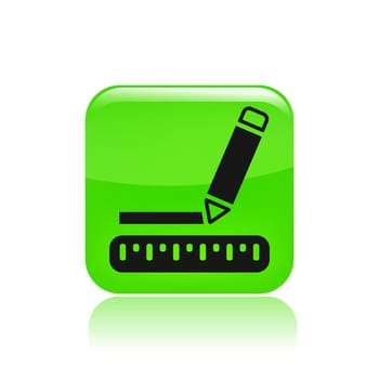 Vector illustration of single isolated pencil icon