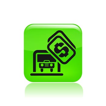 Vector illustration of single isolated sale garage icon