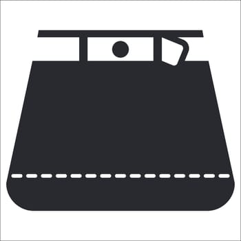 Vector illustration of single isolated skirt icon