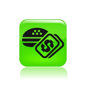 Vector illustration of single isolated food price icon