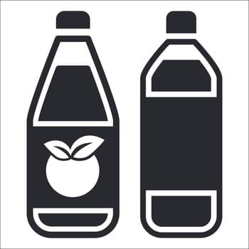 Vector illustration of single isolated bottle icon