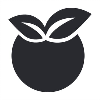 Vector illustration of single isolated apple icon