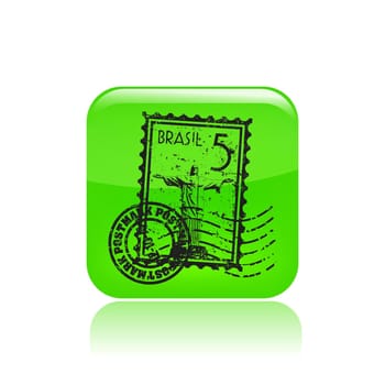 Vector illustration of single isolated Brazil icon