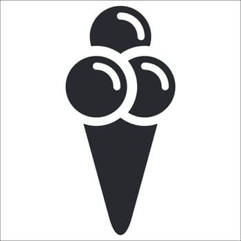 Vector illustration of single isolated ice cream icon