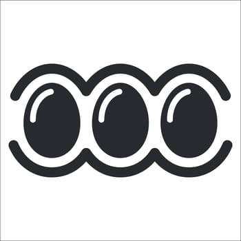 Vector illustration of single isolated egg icon