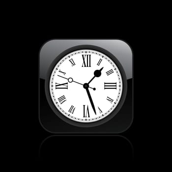 Vector illustration of single isolated clock icon
