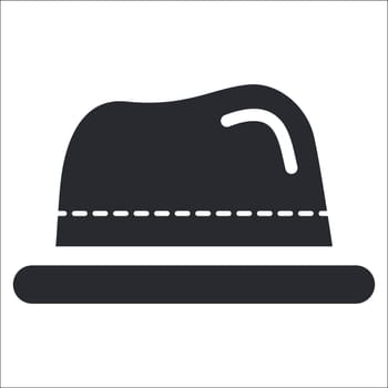 Vector illustration of single isolated hat icon