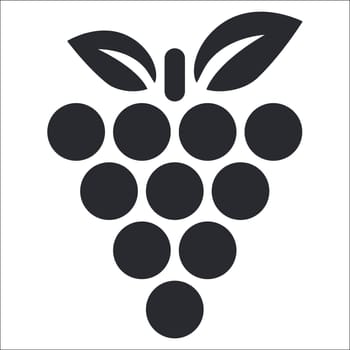Vector illustration of single isolated grape icon