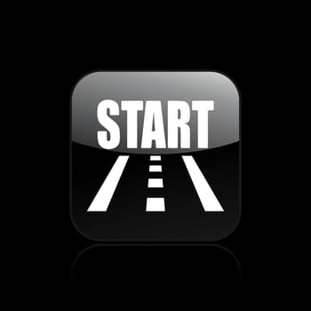 Vector illustration of single isolated race start icon