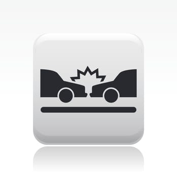 Vector illustration of single isolated crash icon