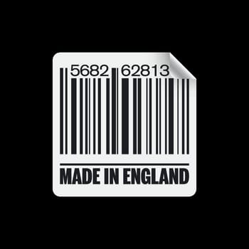 Vector illustration of single isolated made in England icon