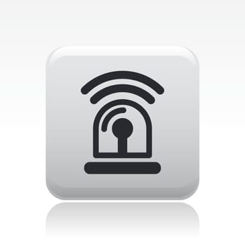 Vector illustration of single isolated siren icon