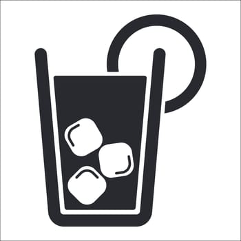 Vector illustration of single isolated cocktail icon