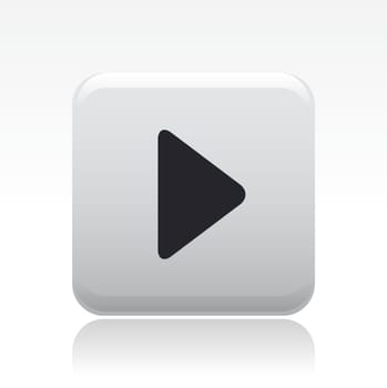 Vector illustration of single isolated play icon