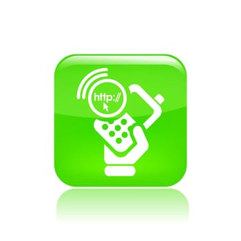Vector illustration of single isolated phone connection icon