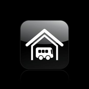 Vector illustration of single isolated bus icon