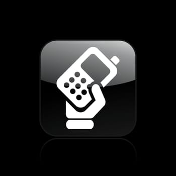 Vector illustration of single isolated phone icon