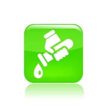 Vector illustration of single isolated drop tube icon