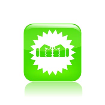 Vector illustration of single isolated boxing icon