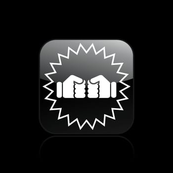 Vector illustration of single isolated boxing icon