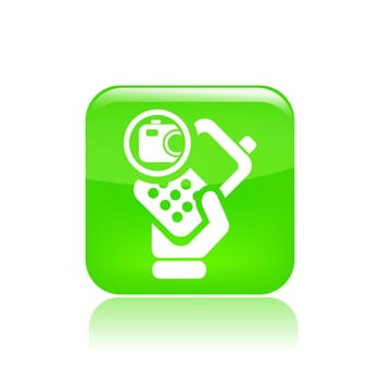 Vector illustration of single isolated photo phone icon