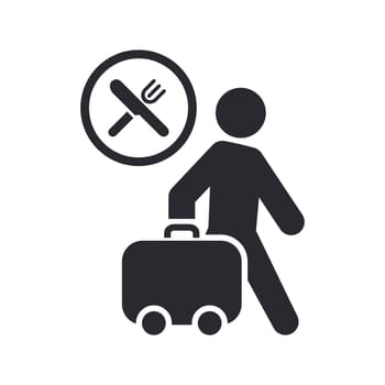 Vector illustration of single isolated food travel icon