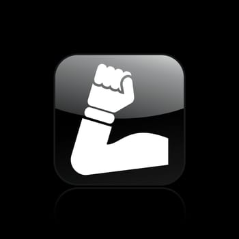 Vector illustration of single isolated muscle icon