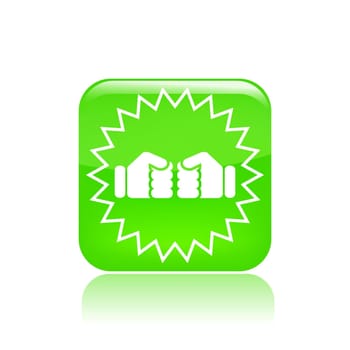 Vector illustration of single isolated boxing icon