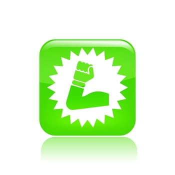 Vector illustration of single isolated muscle icon