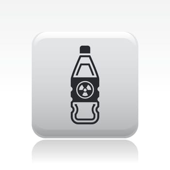 Vector illustration of single isolated danger bottle icon