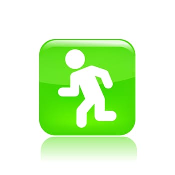 Vector illustration of single isolated exit security icon