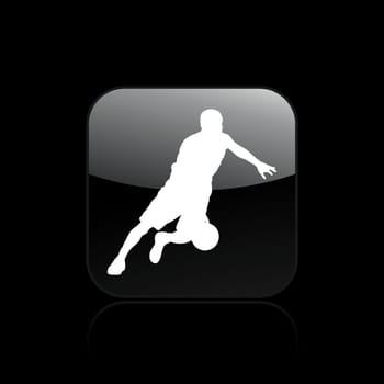 Vector illustration of single isolated basketball icon