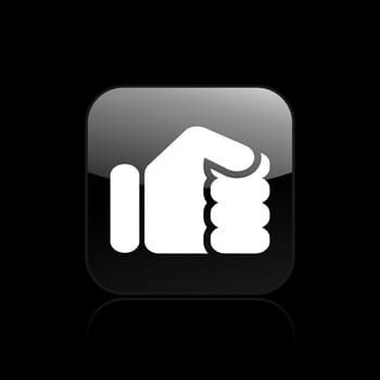 Vector illustration of single isolated fist icon