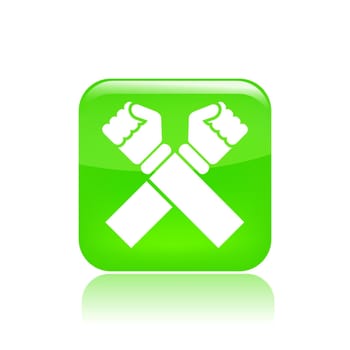 Vector illustration of single isolated cross icon