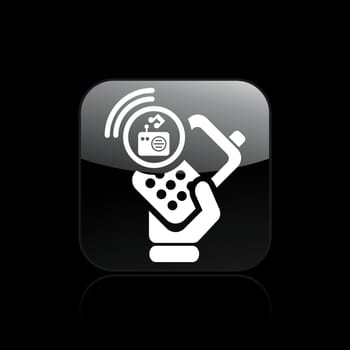 Vector illustration of single isolated phone radio icon