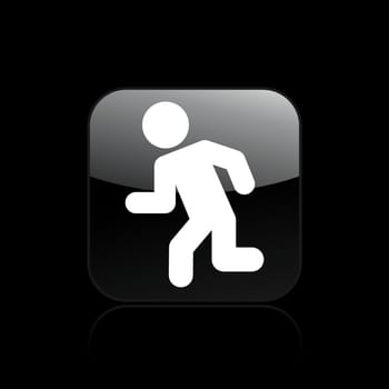 Vector illustration of single isolated exit security icon