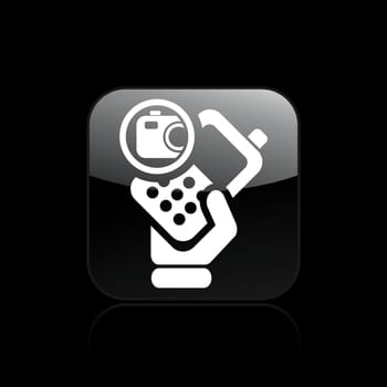 Vector illustration of single isolated camera phone icon