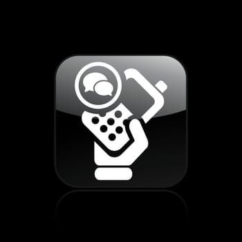 Vector illustration of single isolated phone chat icon